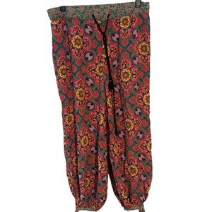 By Anthropologie Joanie Harem Lounge Pants Pajama Casual Tie Leg Boho Whimsy S